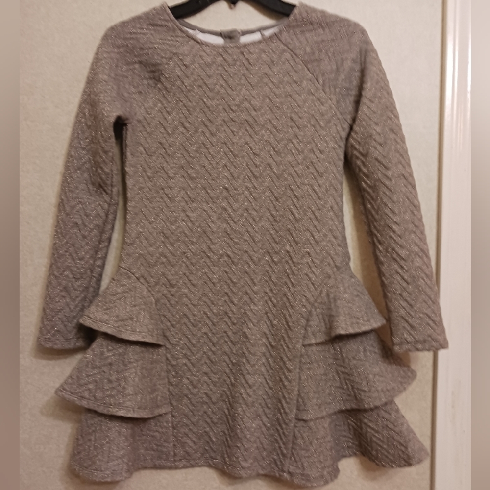 Cat and Jack Grey dress with gold glitter